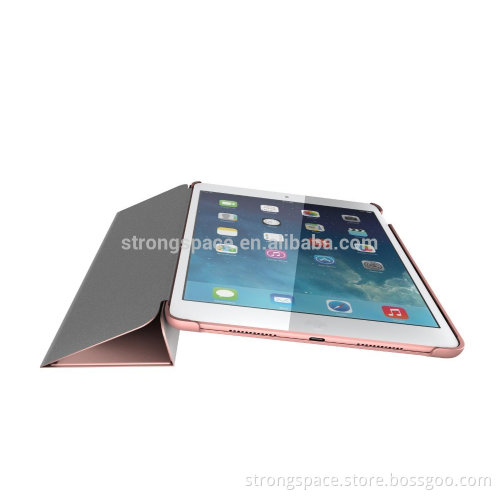 2016 Rose Gold Smart stand leather Case for iPad air 3